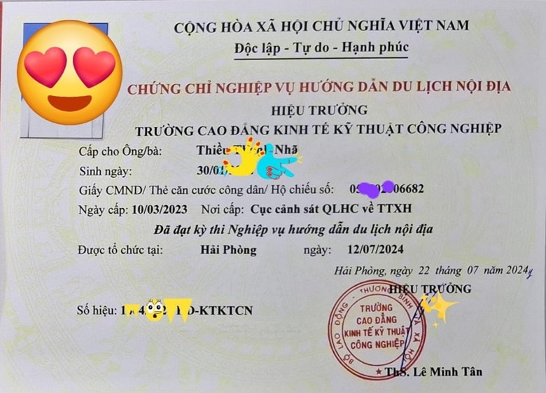 chứng chỉ nghiệp vụ hướng dẫn viên du lịch nội địa