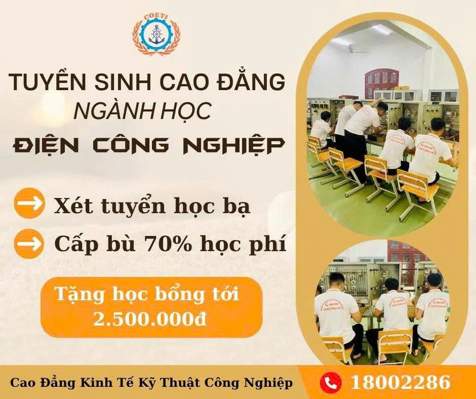 Xét tuyển cao đẳng Điện công nghiệp tại Hải Phòng
