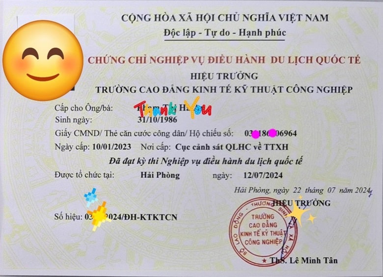chứng chỉ nghiệp vụ điều hành du lịch quốc tế
