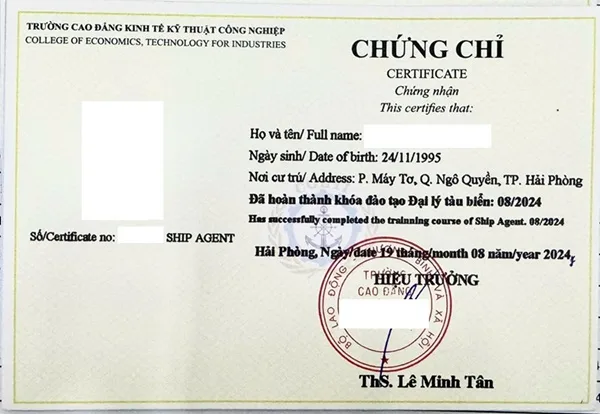 chứng chỉ đail lý tàu biển học online