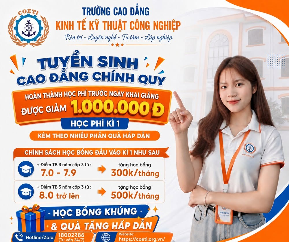 học bổng cao đẳng chính quy